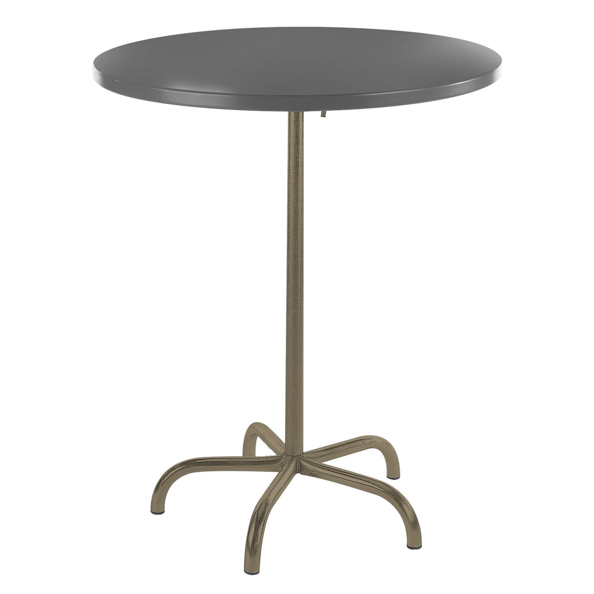 Schaffner Säntis Table haute rabattable ronde Ø80cm Champagne 85 Graphite 73