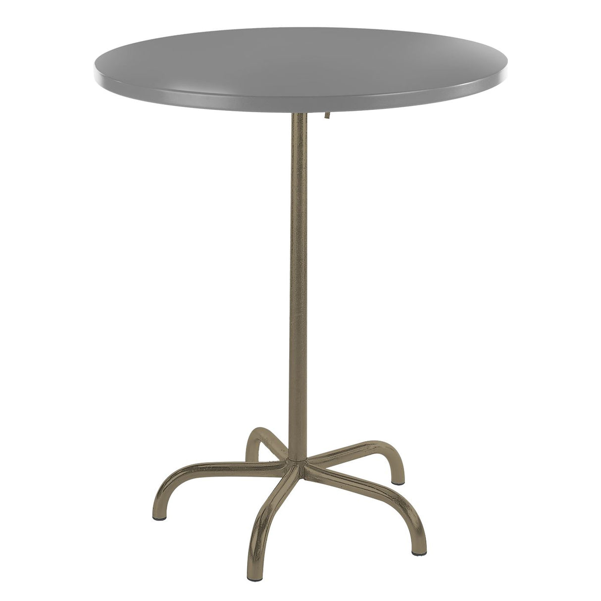 Schaffner Säntis Table haute rabattable ronde Ø80cm Champagne 85 Gris Argent 78