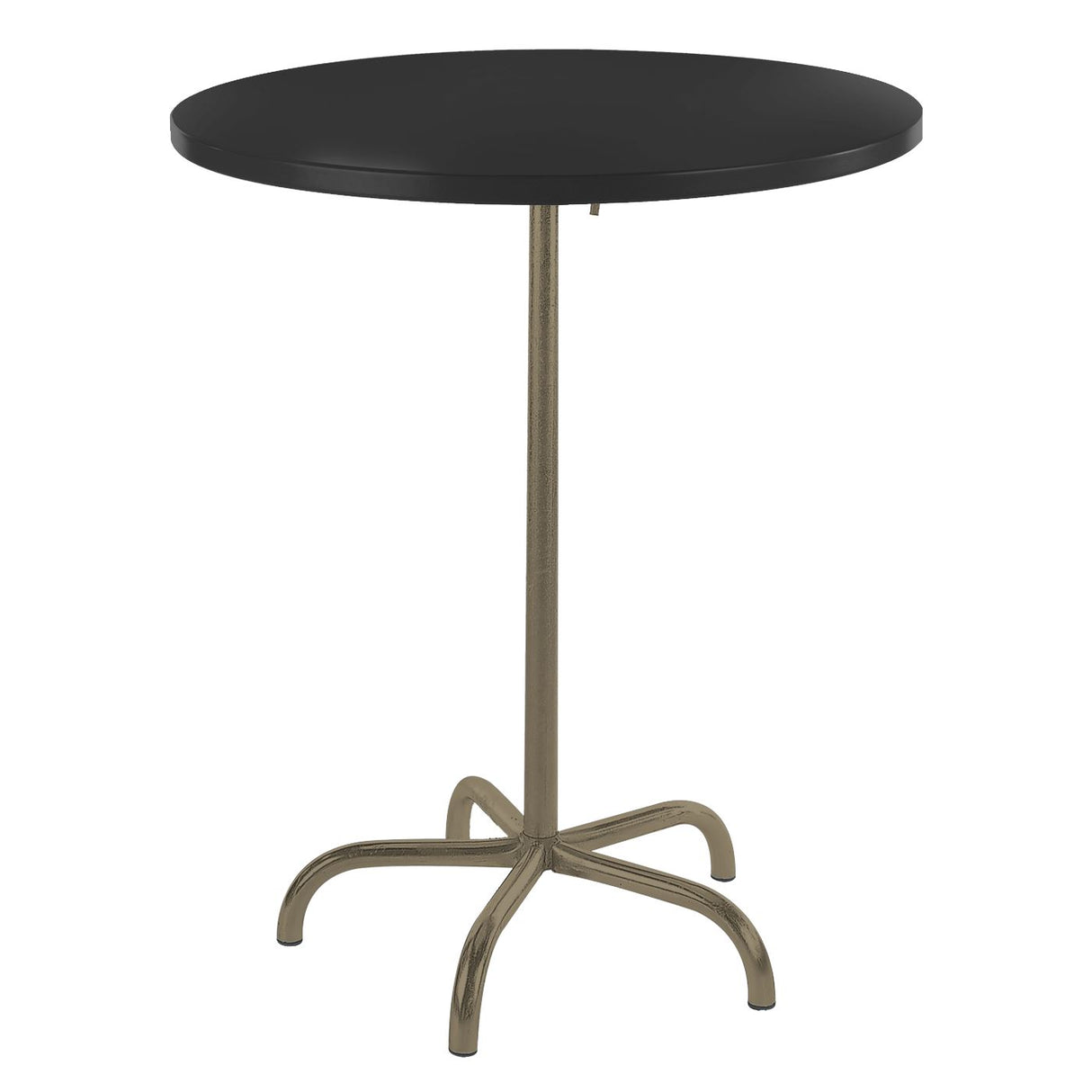 Schaffner Säntis Table haute rabattable ronde Ø80cm Champagne 85 Noir 91