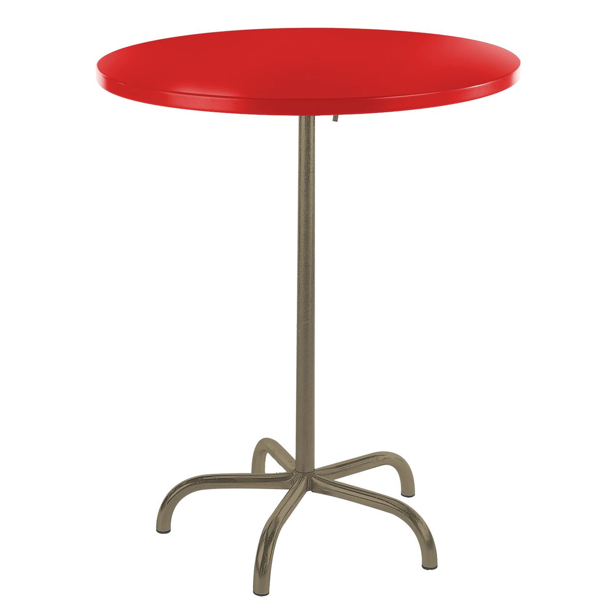 Schaffner Säntis Table haute rabattable ronde Ø80cm Champagne 85 Rouge 30