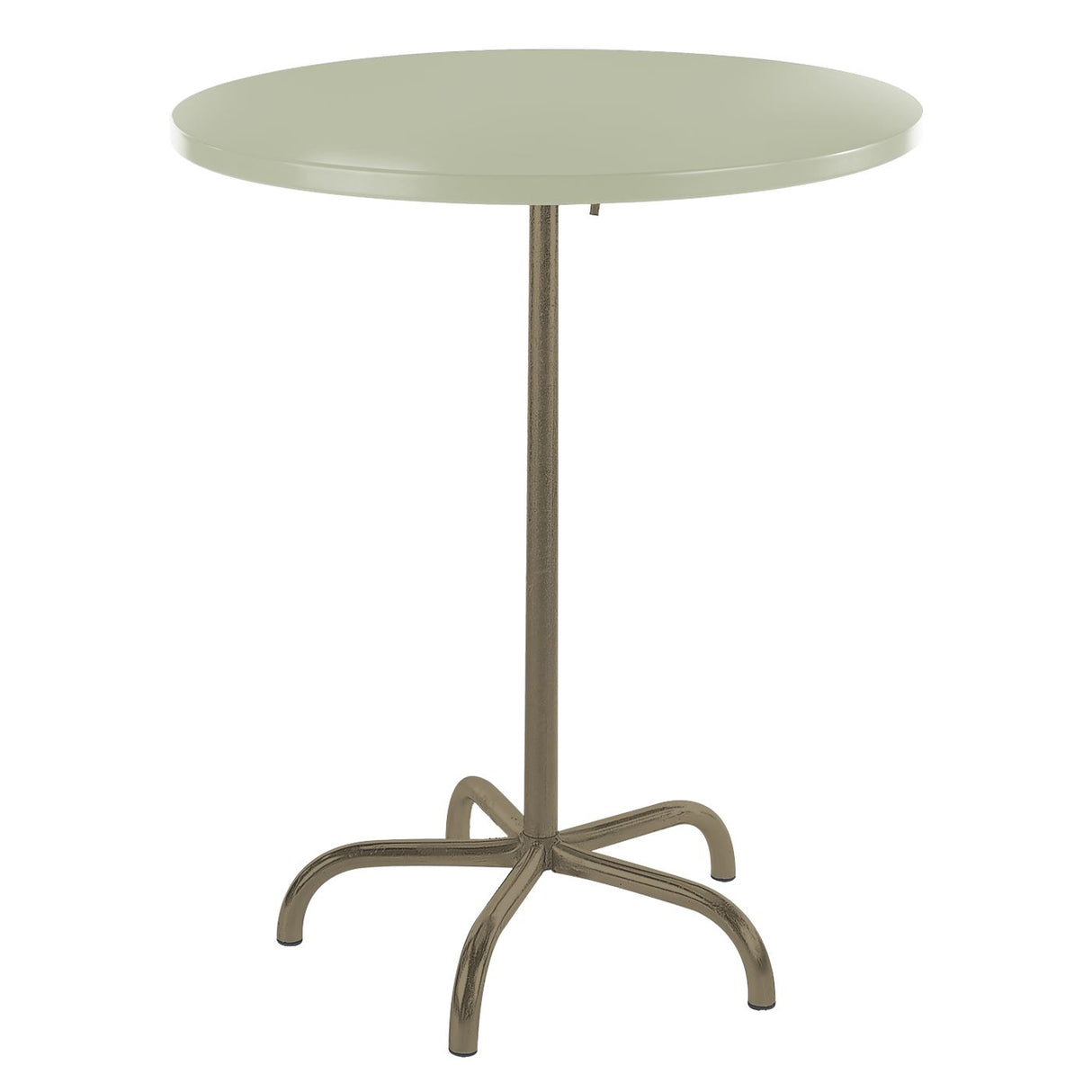 Schaffner Säntis Table haute rabattable ronde Ø80cm Champagne 85 Vert Pastel 64