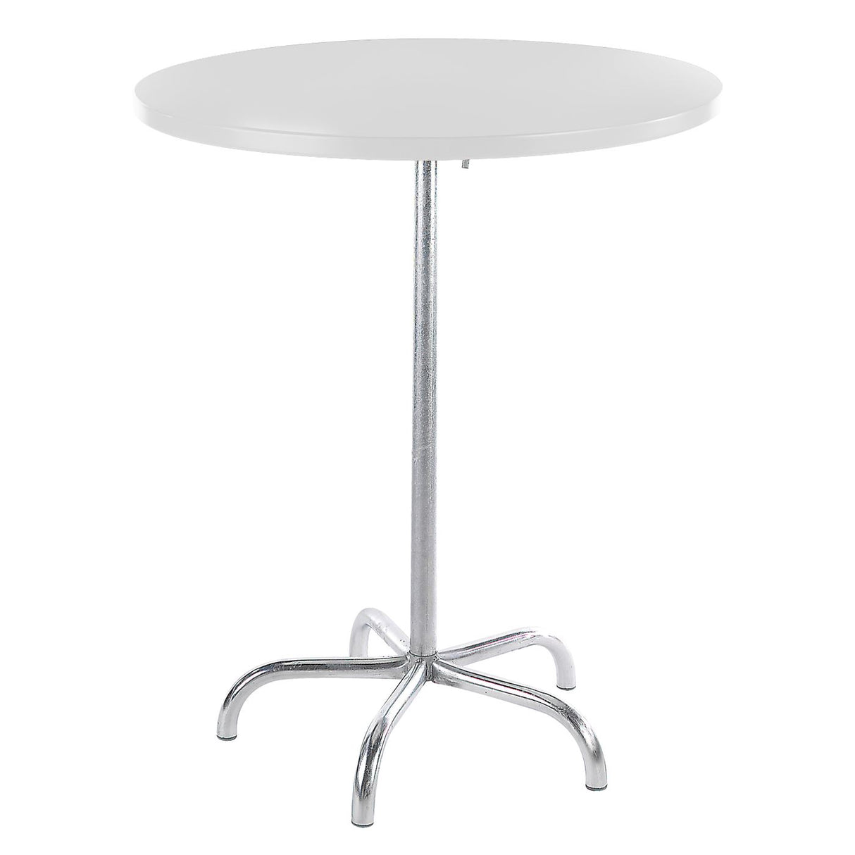 Schaffner Säntis Table haute rabattable ronde Ø80cm Galvanisé à chaud 02 Blanc 90
