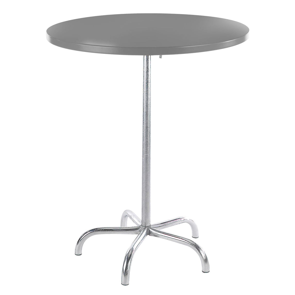 Schaffner Säntis Table haute rabattable ronde Ø80cm Galvanisé à chaud 02 Gris Argent 78