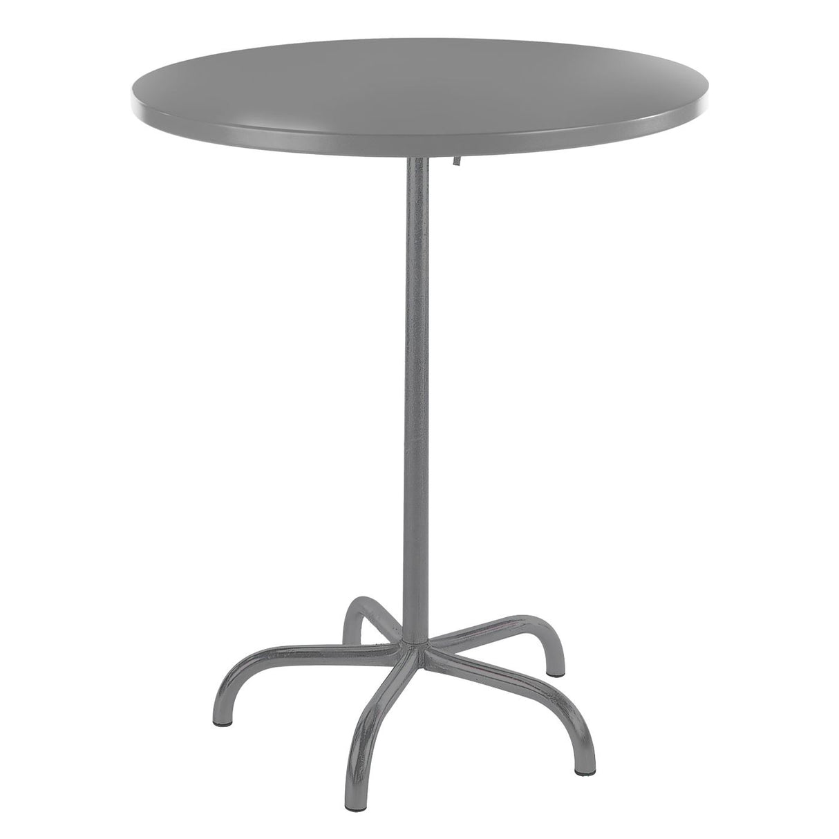 Schaffner Säntis Table haute rabattable ronde Ø80cm Graphite 73 Gris Argent 78