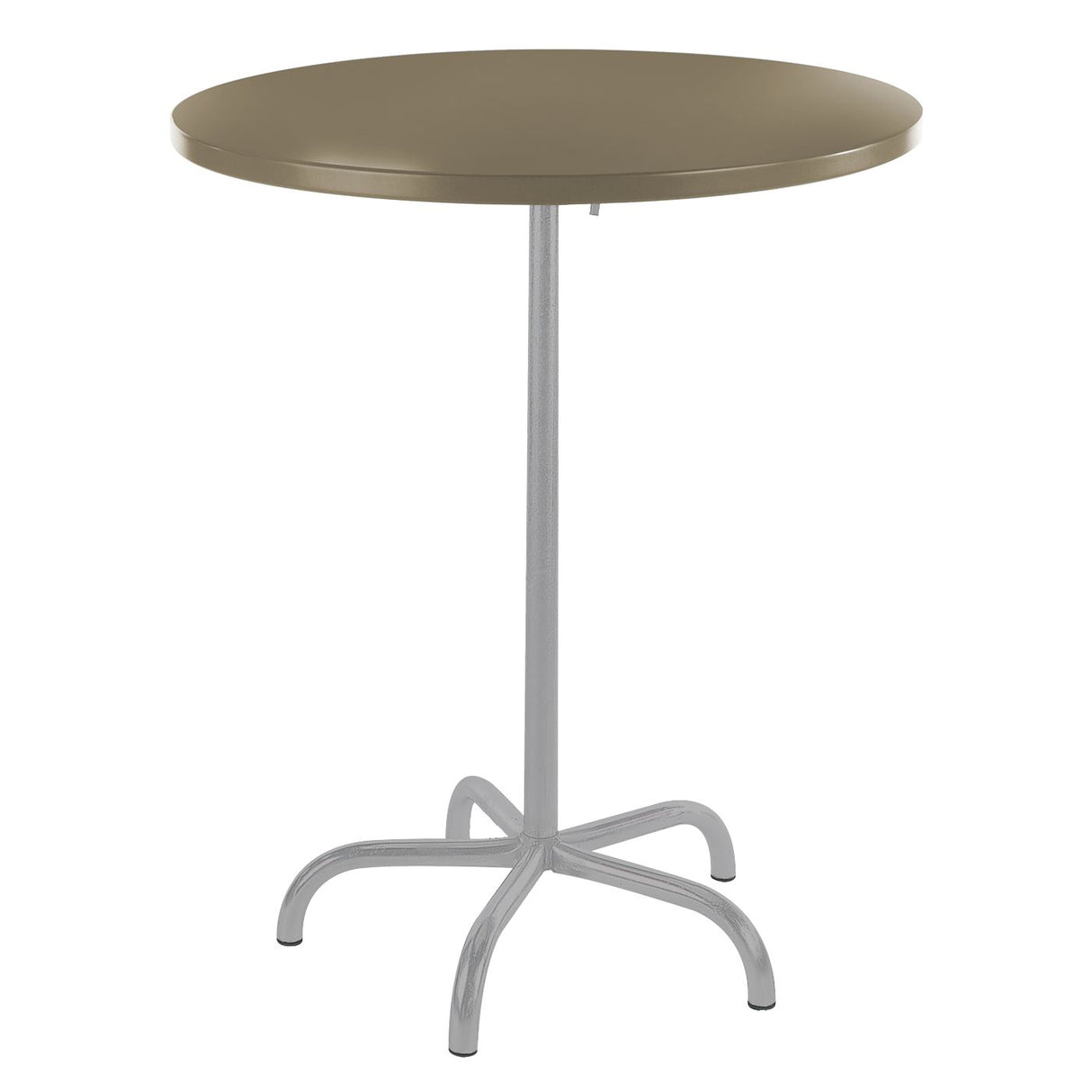 Schaffner Säntis Table haute rabattable ronde Ø80cm Gris Argent 78 Champagne 85