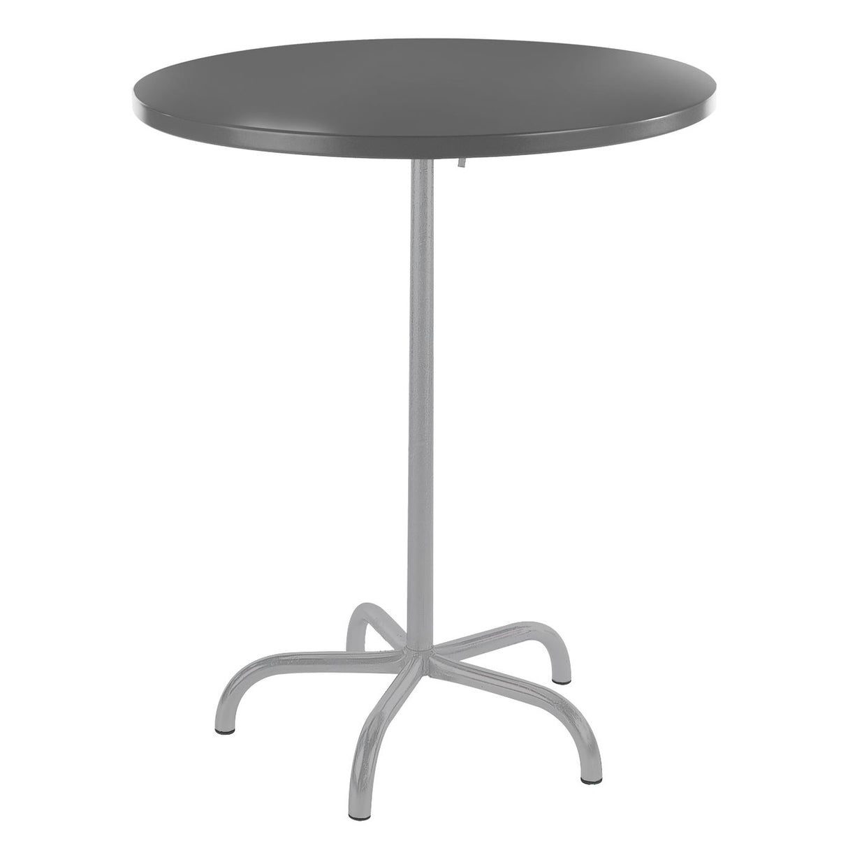 Schaffner Säntis Table haute rabattable ronde Ø80cm Gris Argent 78 Graphite 73