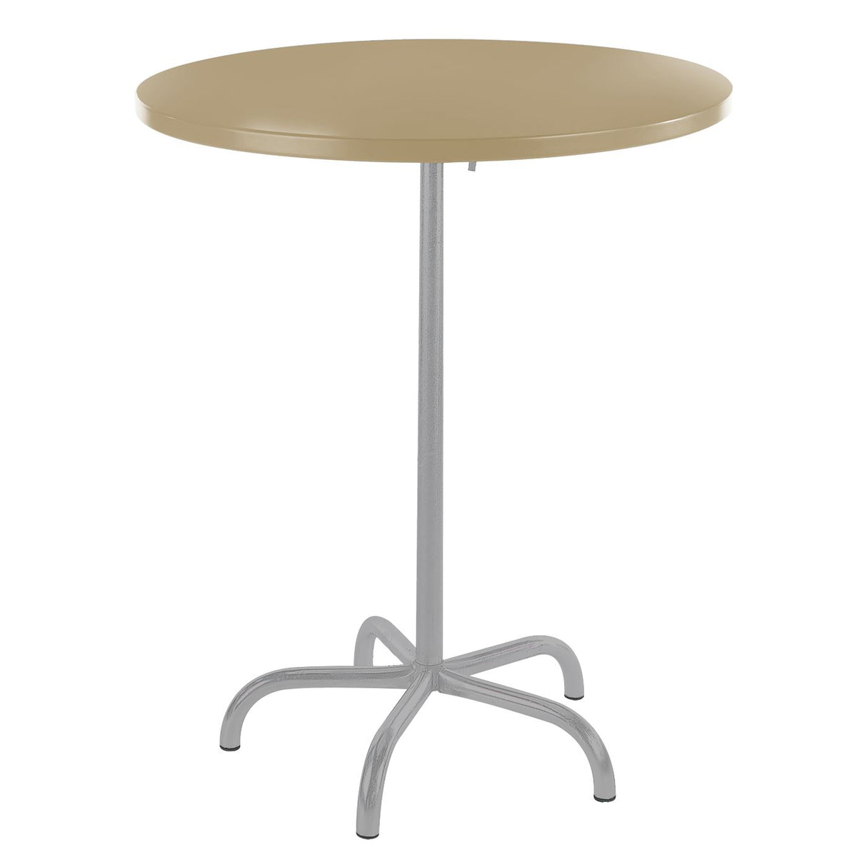 Schaffner Säntis Table haute rabattable ronde Ø80cm Gris Argent 78 Marron Pastel 83