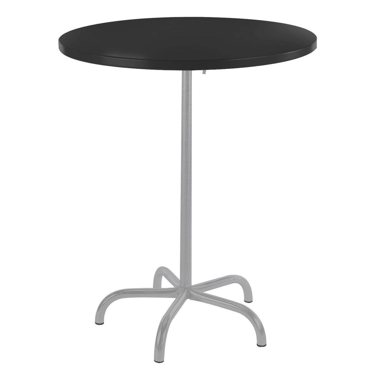 Schaffner Säntis Table haute rabattable ronde Ø80cm Gris Argent 78 Noir 91