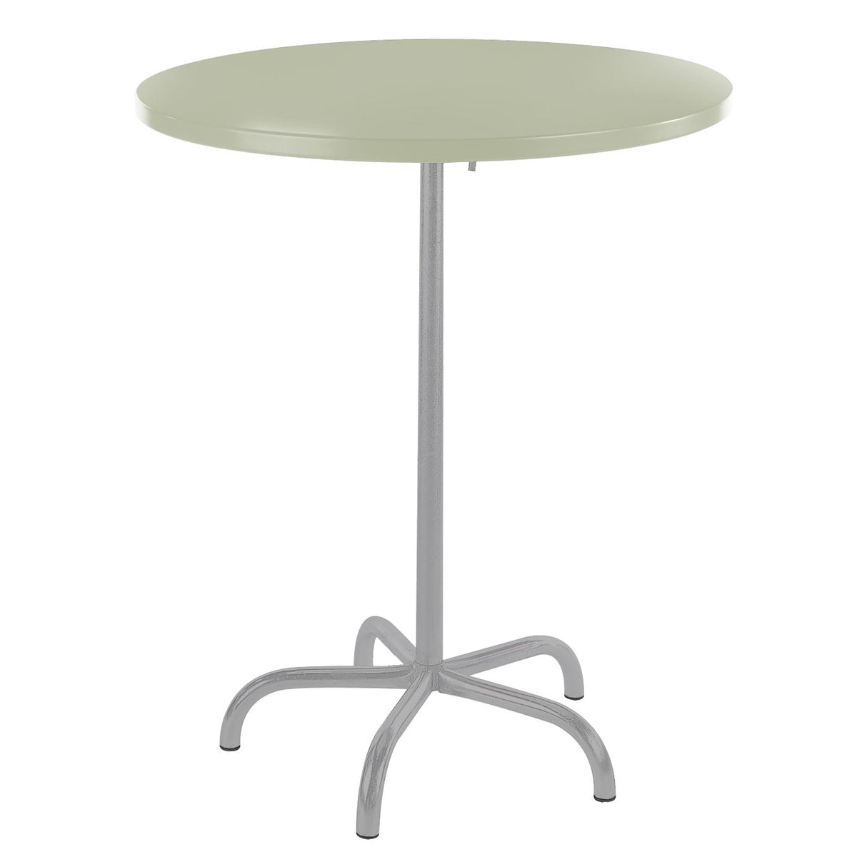 Schaffner Säntis Table haute rabattable ronde Ø80cm Gris Argent 78 Vert Pastel 64