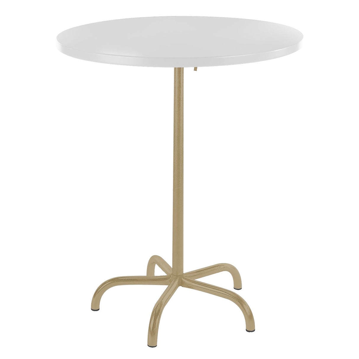 Schaffner Säntis Table haute rabattable ronde Ø80cm Marron Pastel 83 Blanc 90