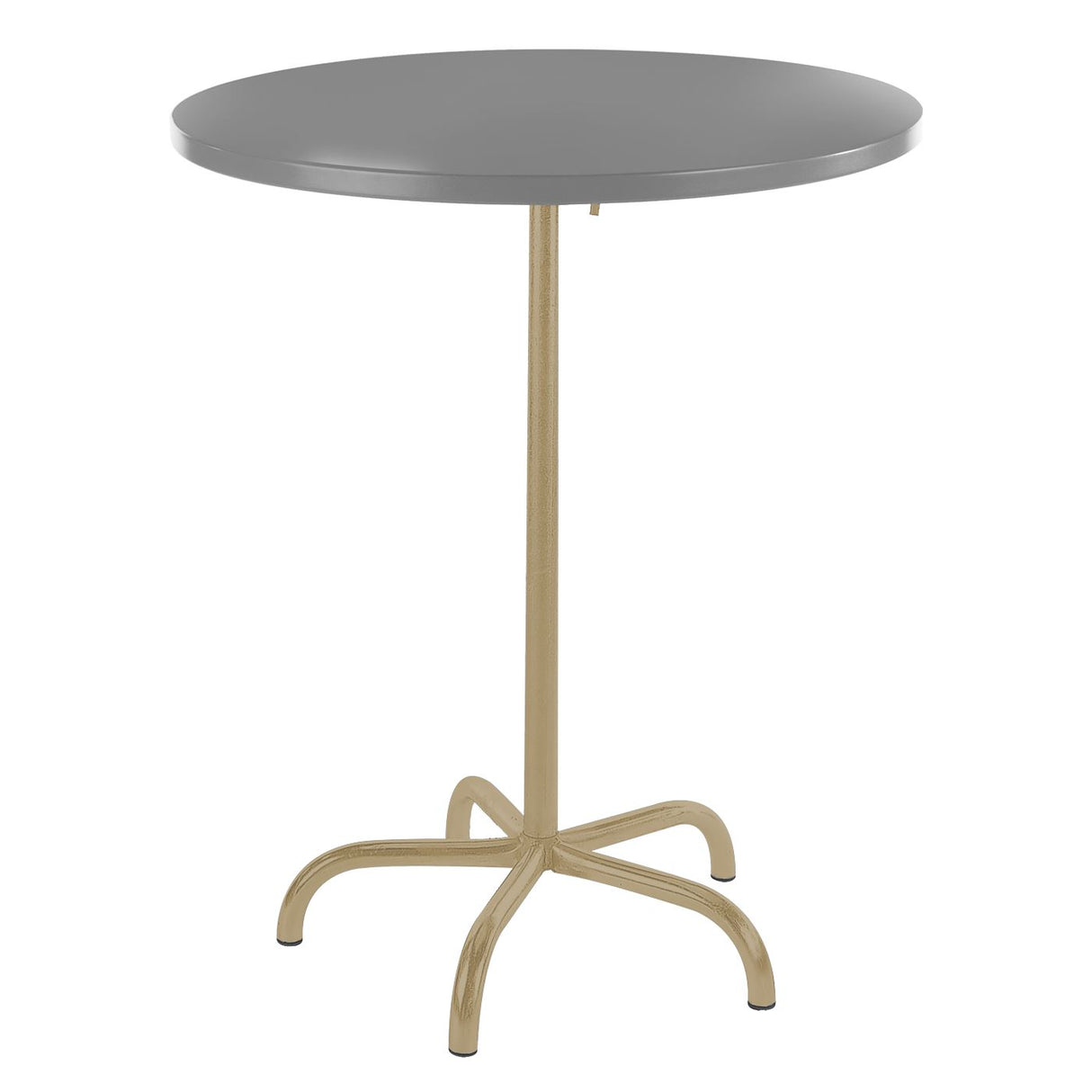 Schaffner Säntis Table haute rabattable ronde Ø80cm Marron Pastel 83 Gris Argent 78