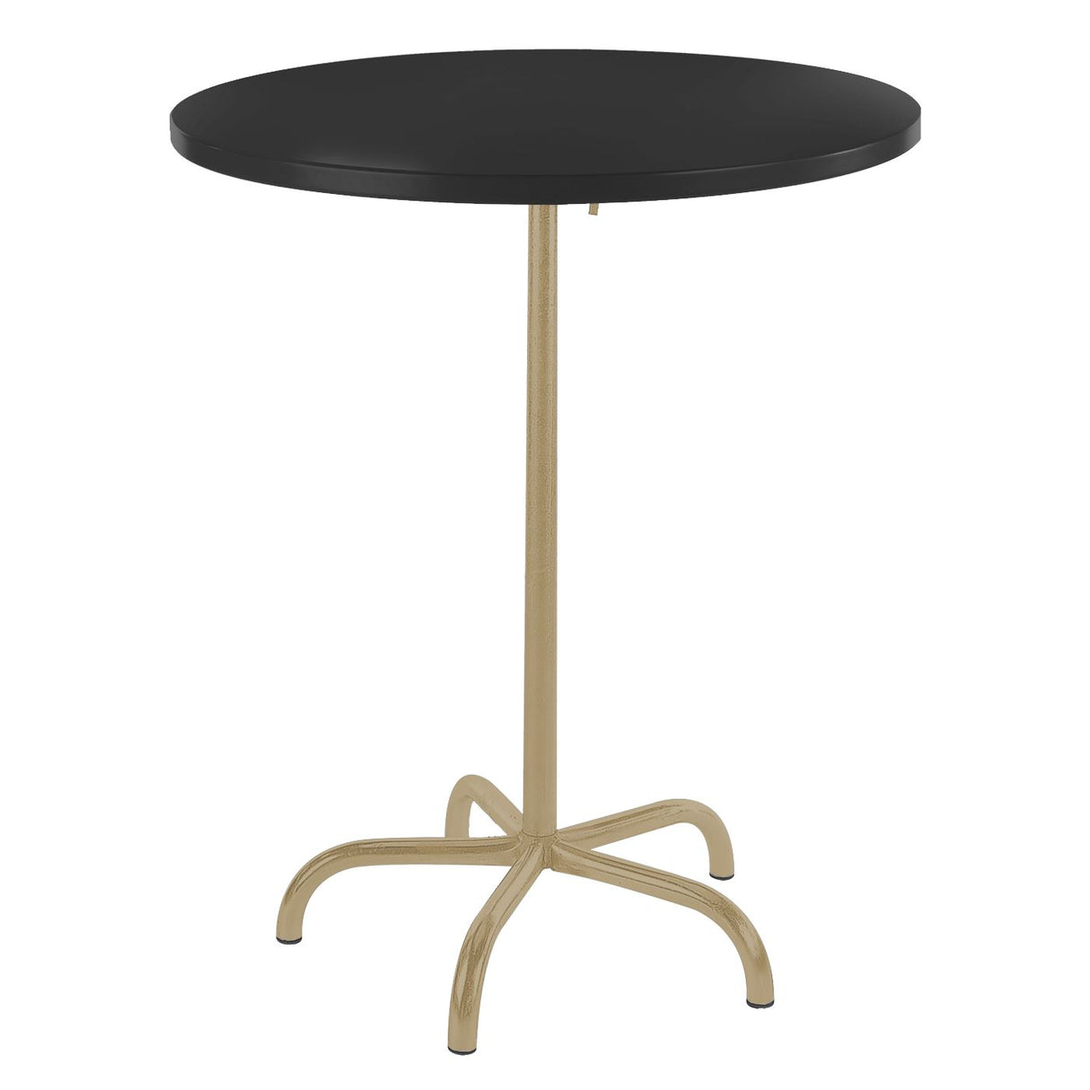 Schaffner Säntis Table haute rabattable ronde Ø80cm Marron Pastel 83 Noir 91