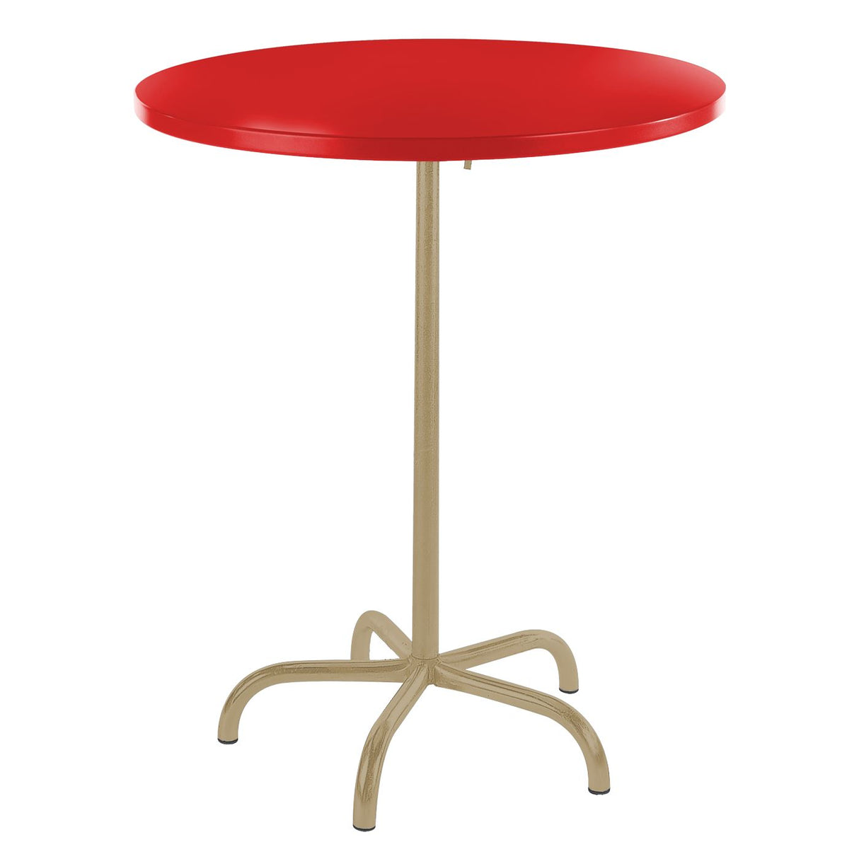 Schaffner Säntis Table haute rabattable ronde Ø80cm Marron Pastel 83 Rouge 30