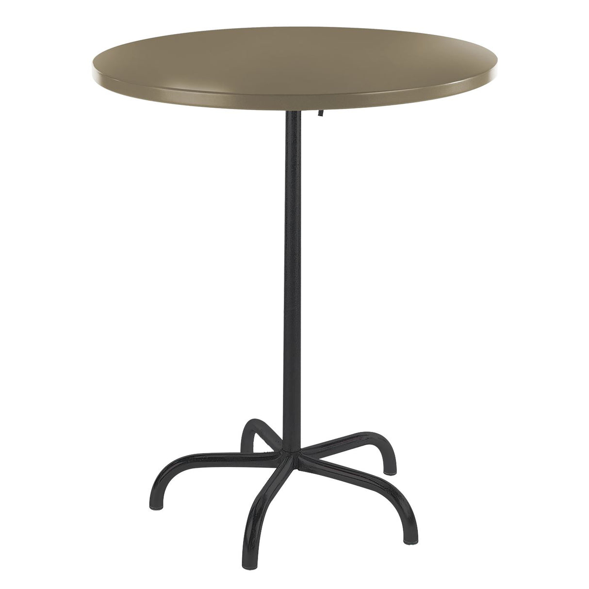 Schaffner Säntis Table haute rabattable ronde Ø80cm Noir 91 Champagne 85