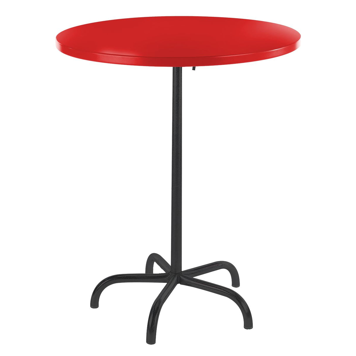 Schaffner Säntis Table haute rabattable ronde Ø80cm Noir 91 Rouge 30