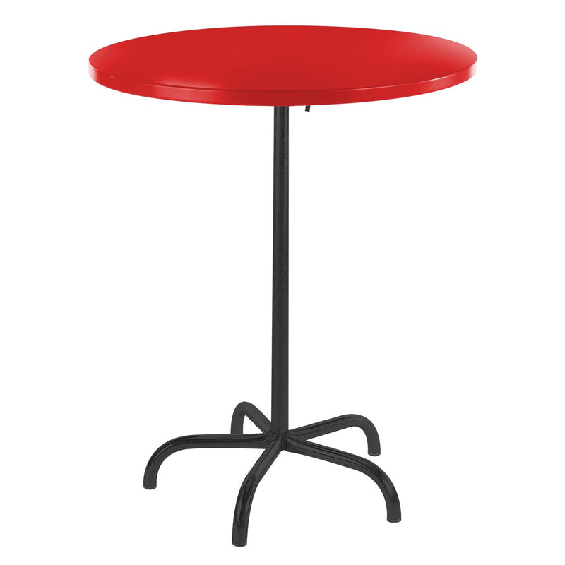 Schaffner Säntis Table haute rabattable ronde Ø80cm Noir 91 Rouge 30 