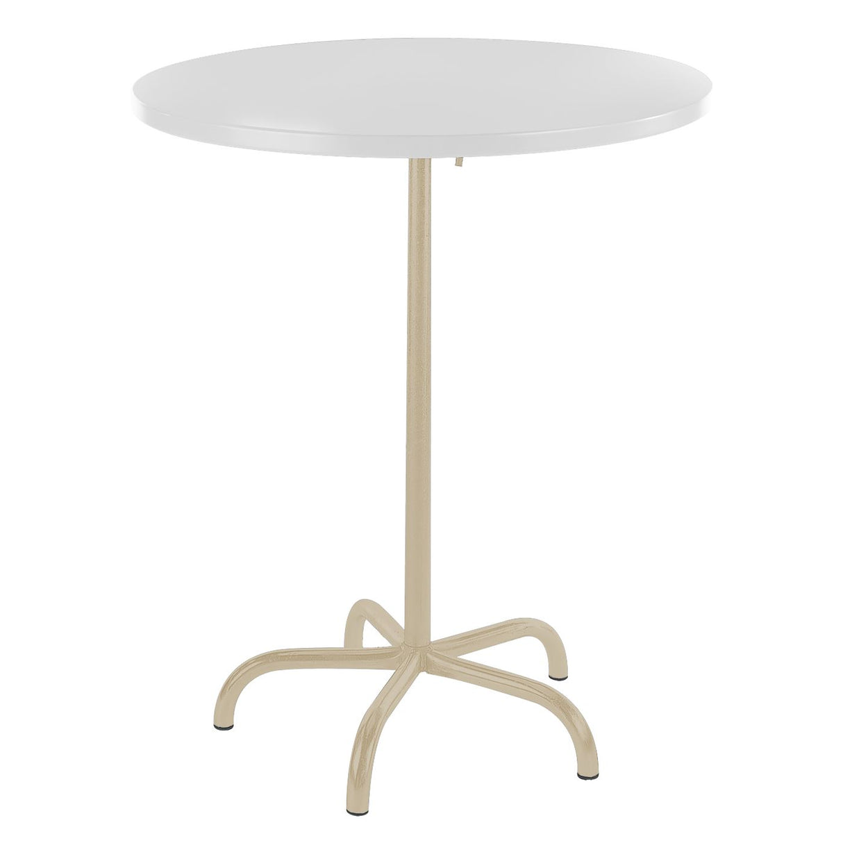 Schaffner Säntis Table haute rabattable ronde Ø80cm Sable Pastel 15 Blanc 90