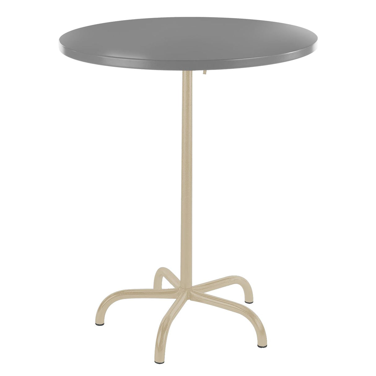 Schaffner Säntis Table haute rabattable ronde Ø80cm Sable Pastel 15 Gris Argent 78