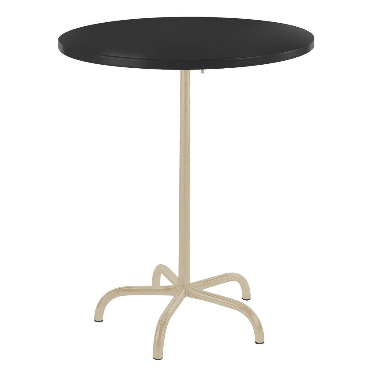 Schaffner Säntis Table haute rabattable ronde Ø80cm Sable Pastel 15 Noir 91
