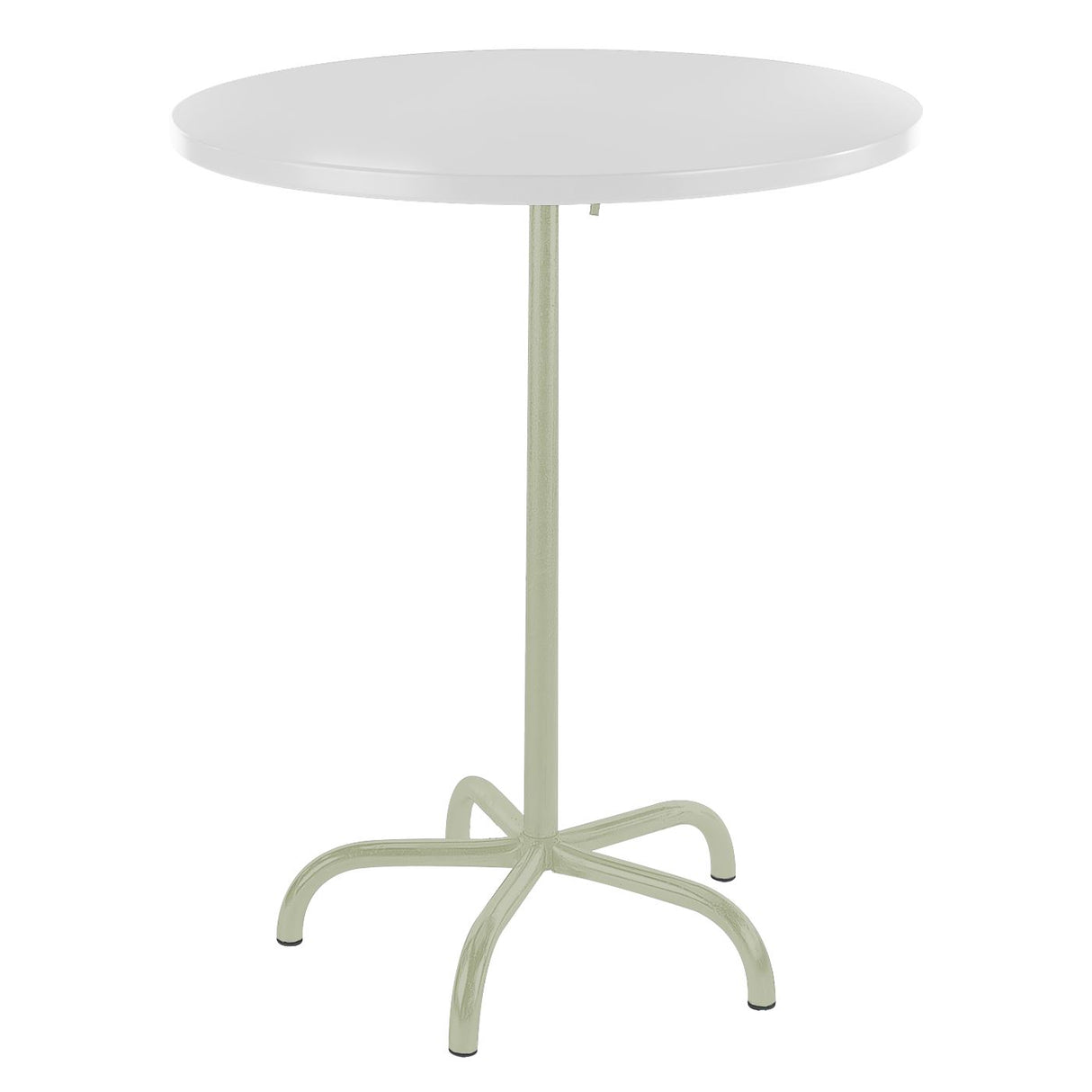 Schaffner Säntis Table haute rabattable ronde Ø80cm Vert Pastel 64 Blanc 90
