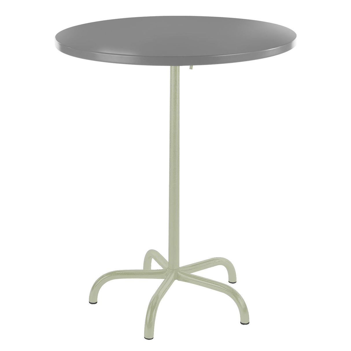 Schaffner Säntis Table haute rabattable ronde Ø80cm Vert Pastel 64 Gris Argent 78