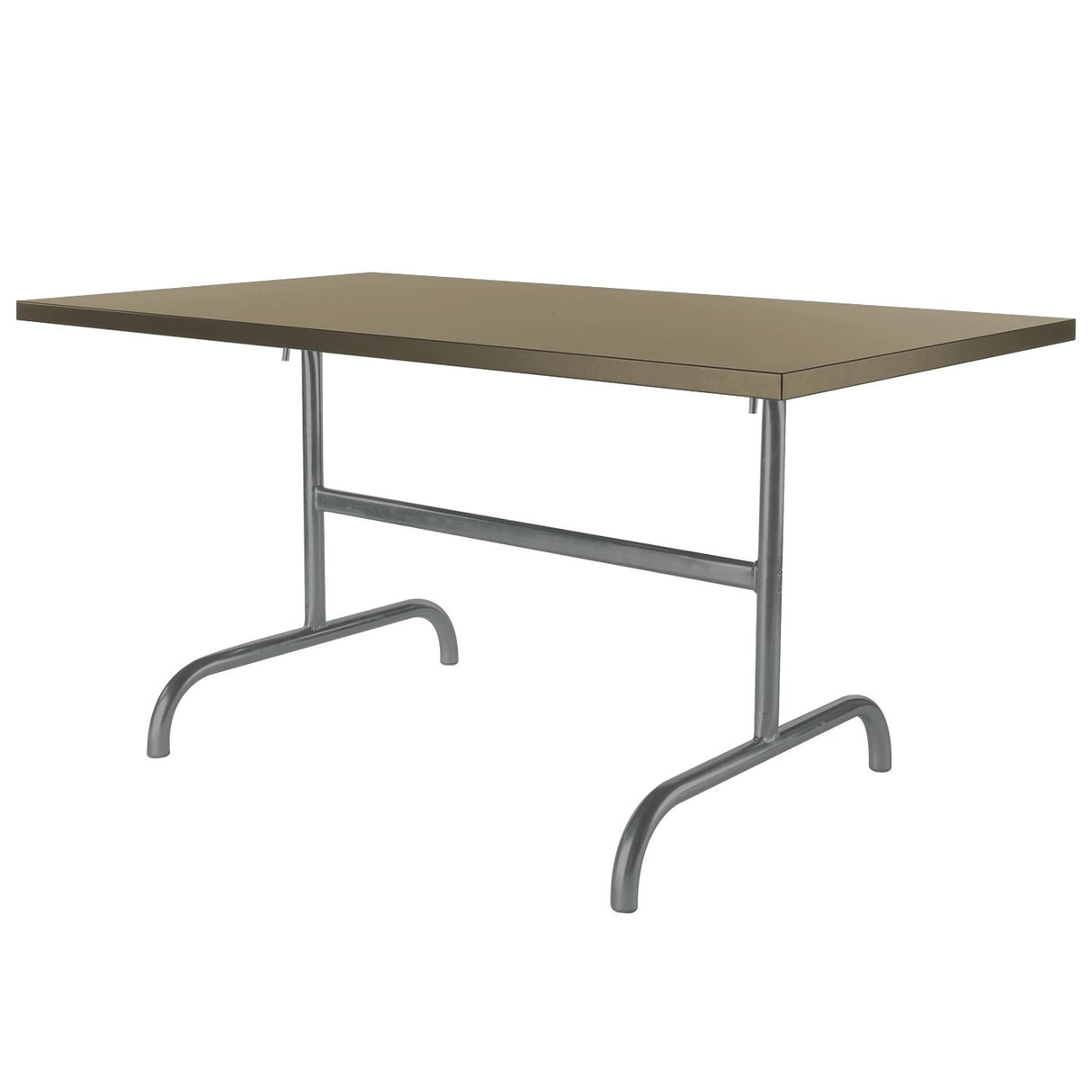 Schaffner Säntis Table repas rabattable 140x80cm Anthracite 77 Champagne 85