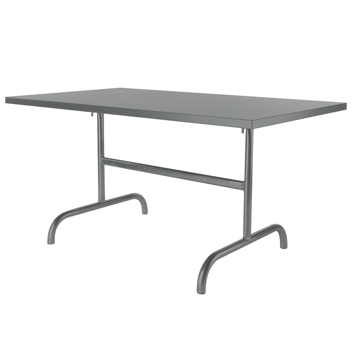 Schaffner Säntis Table repas rabattable 140x80cm Anthracite 77 Gris Argent 78