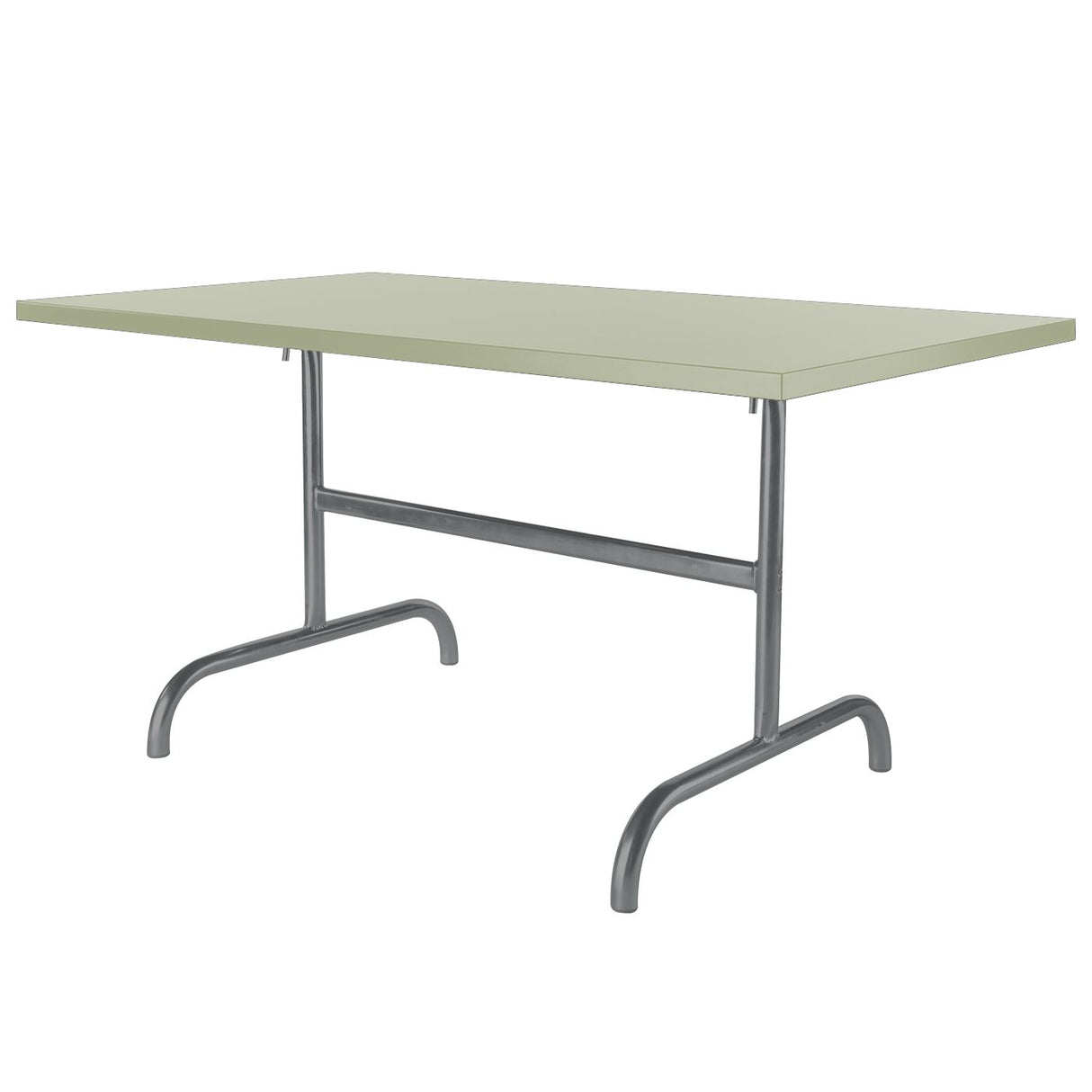 Schaffner Säntis Table repas rabattable 140x80cm Anthracite 77 Vert Pastel 64