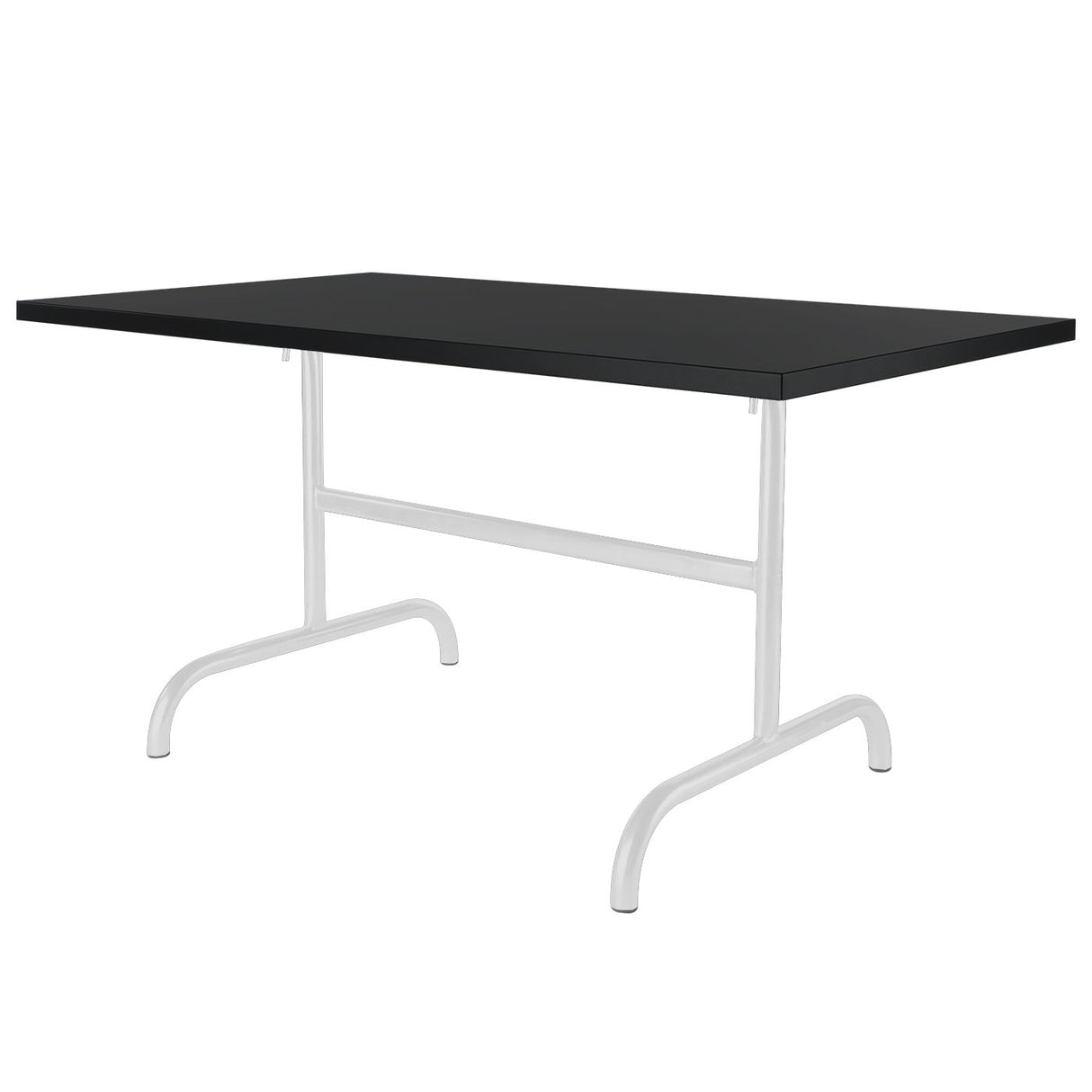 Schaffner Säntis Table repas rabattable 140x80cm Blanc 90 Noir 91