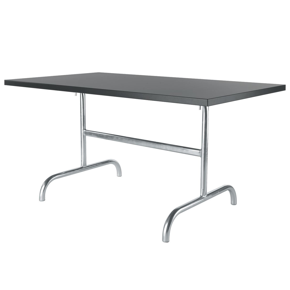 Schaffner Säntis Table repas rabattable 140x80cm Galvanisé à chaud 02 Graphite 73