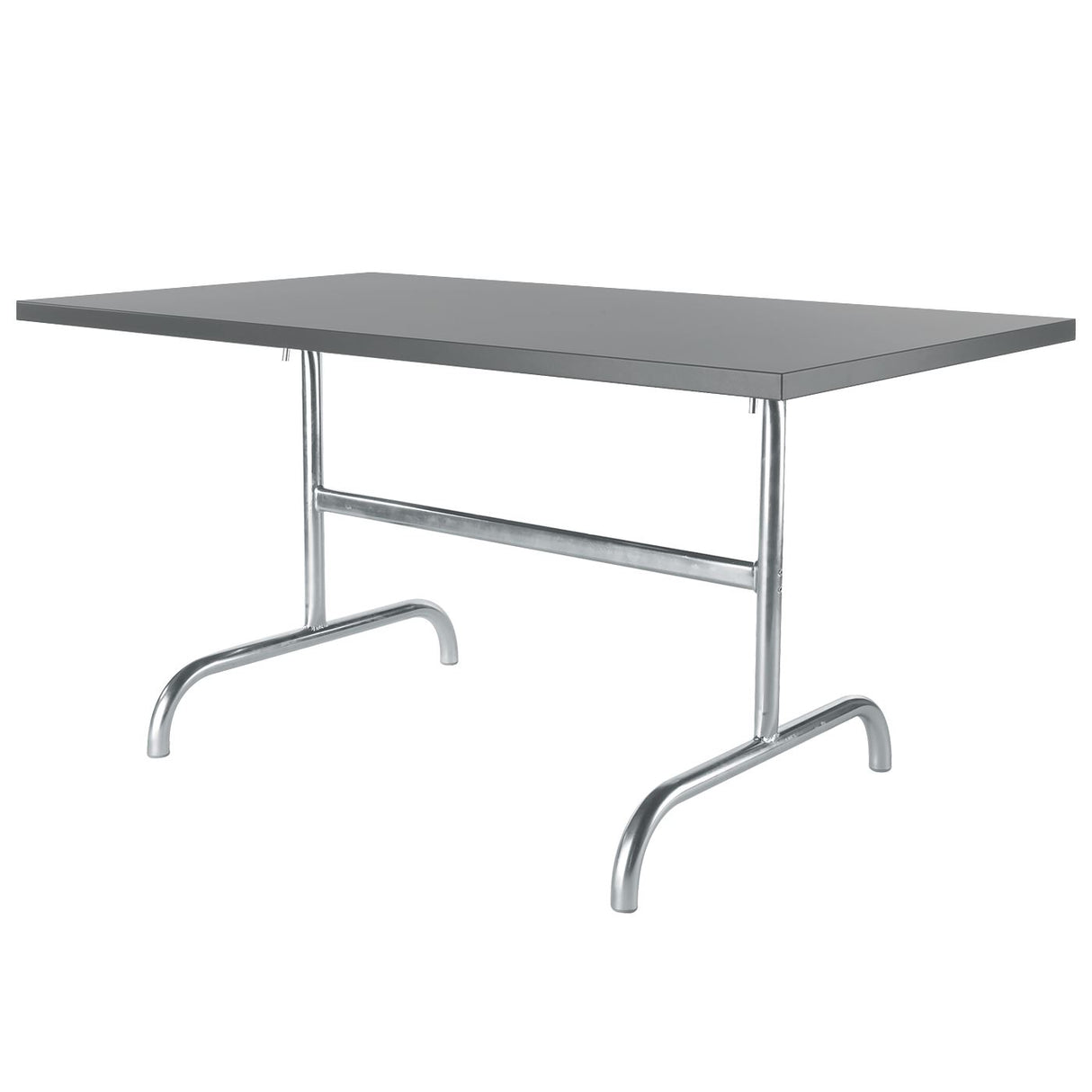 Schaffner Säntis Table repas rabattable 140x80cm Galvanisé à chaud 02 Gris Argent 78