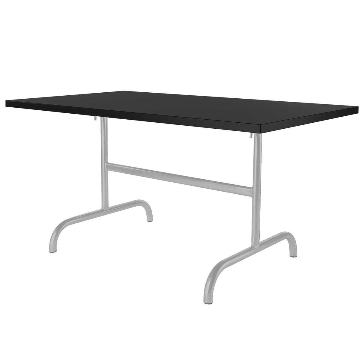 Schaffner Säntis Table repas rabattable 140x80cm Gris Argent 78 Noir 91