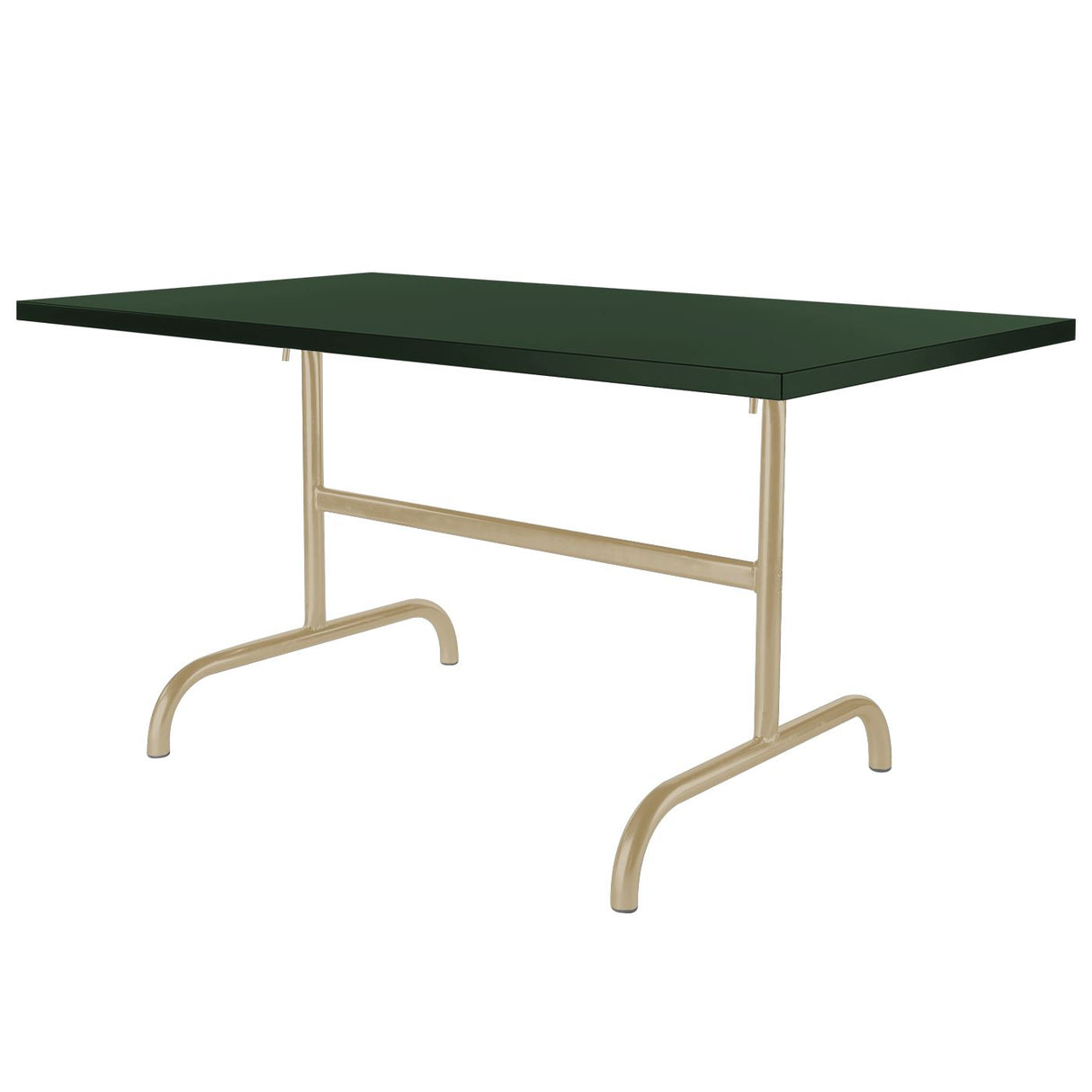 Schaffner Säntis Table repas rabattable 140x80cm Marron Pastel 83 Vert Sapin 66