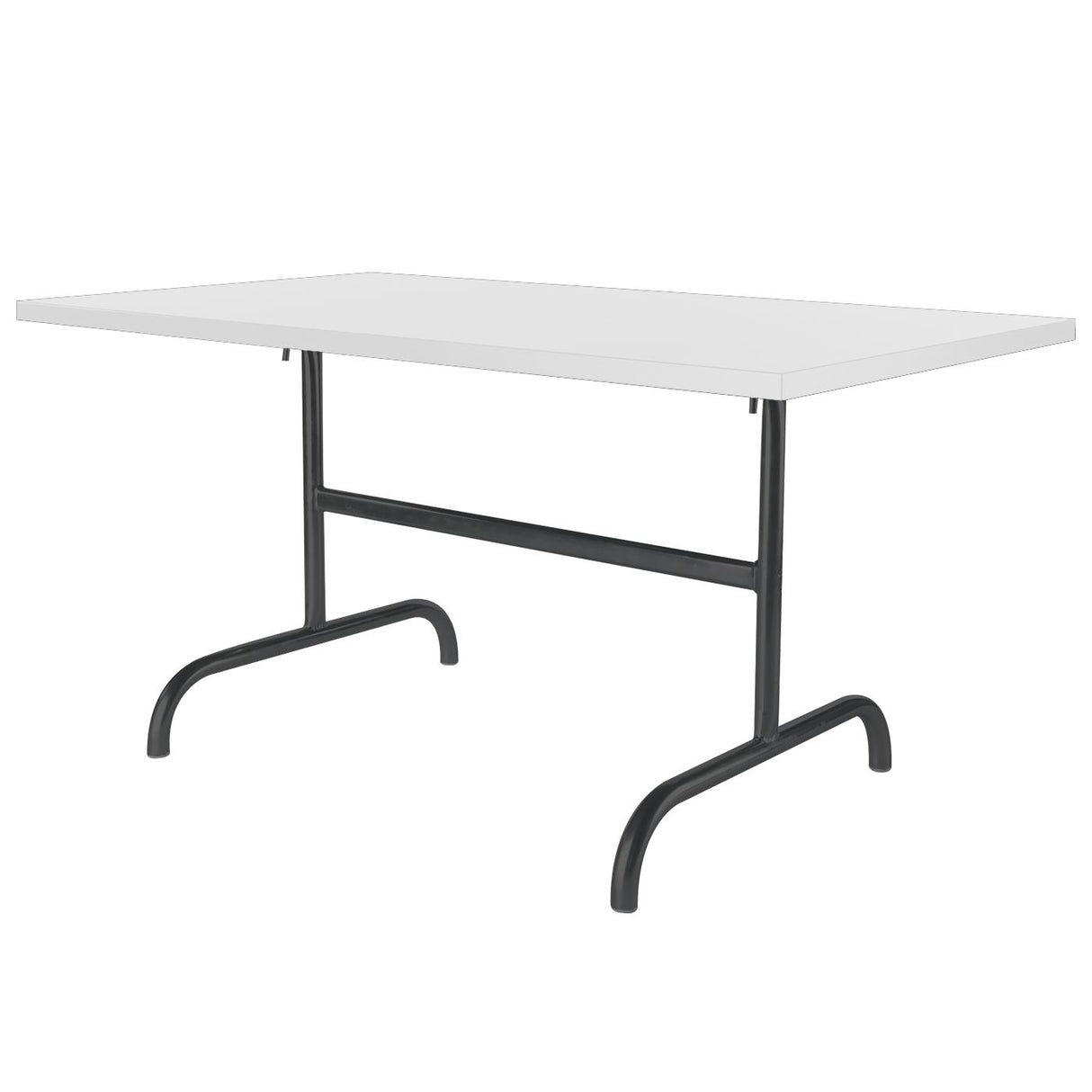 Schaffner Säntis Table repas rabattable 140x80cm Noir 91 Blanc 90