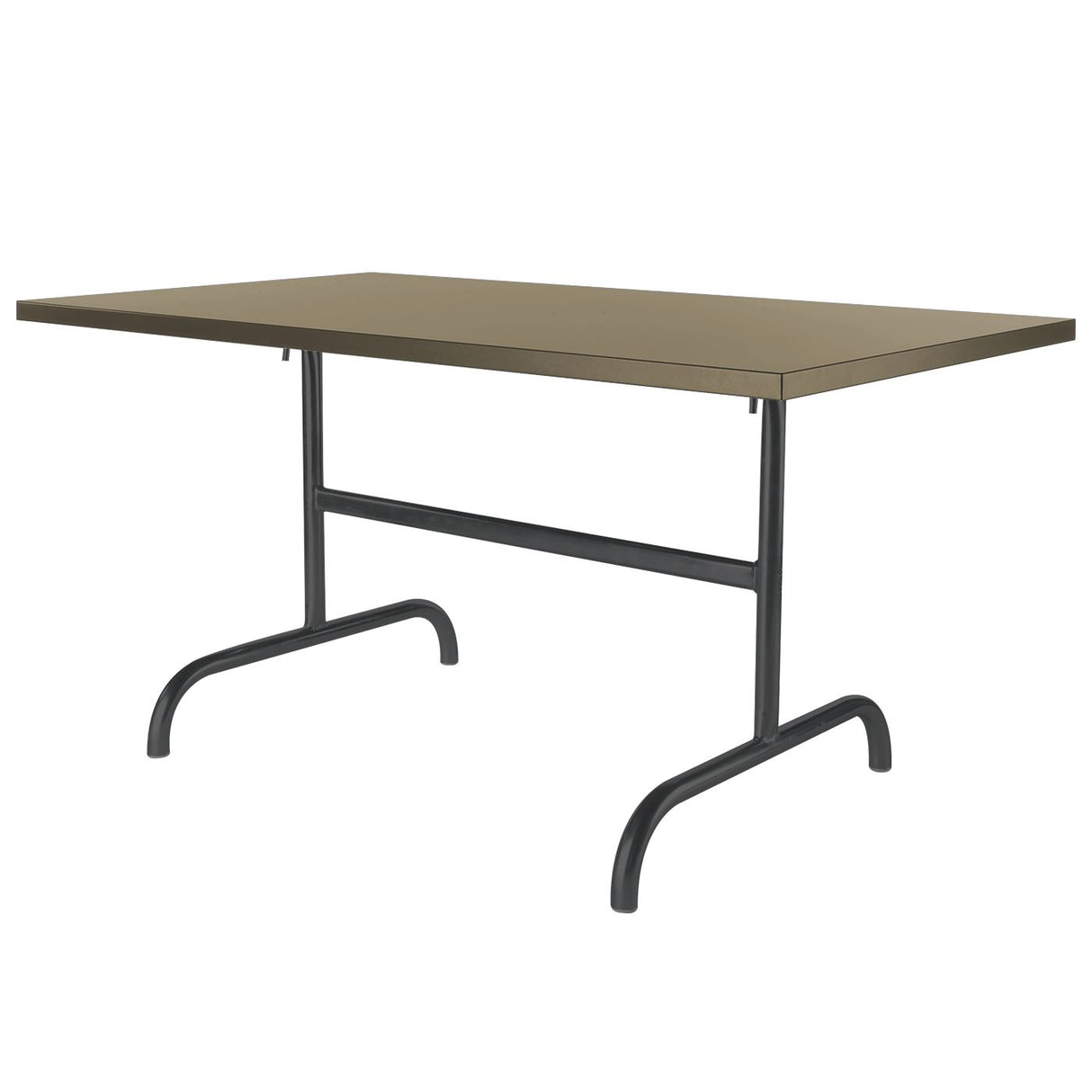 Schaffner Säntis Table repas rabattable 140x80cm Noir 91 Champagne 85