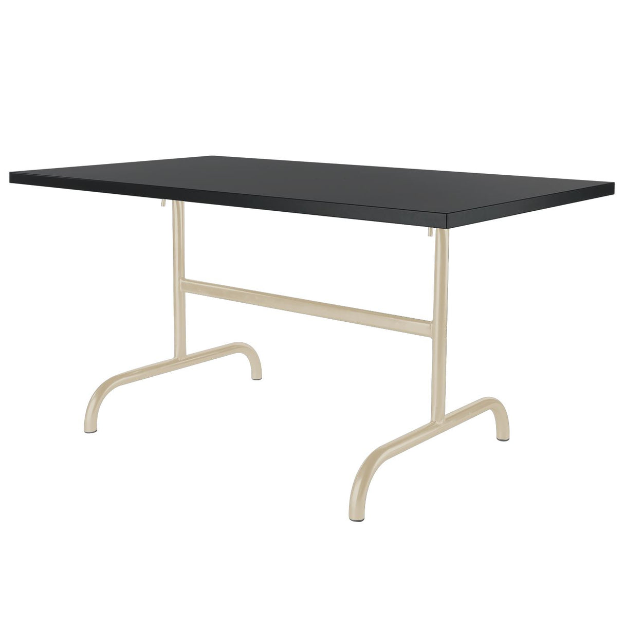 Schaffner Säntis Table repas rabattable 140x80cm Sable Pastel 15 Anthracite 77