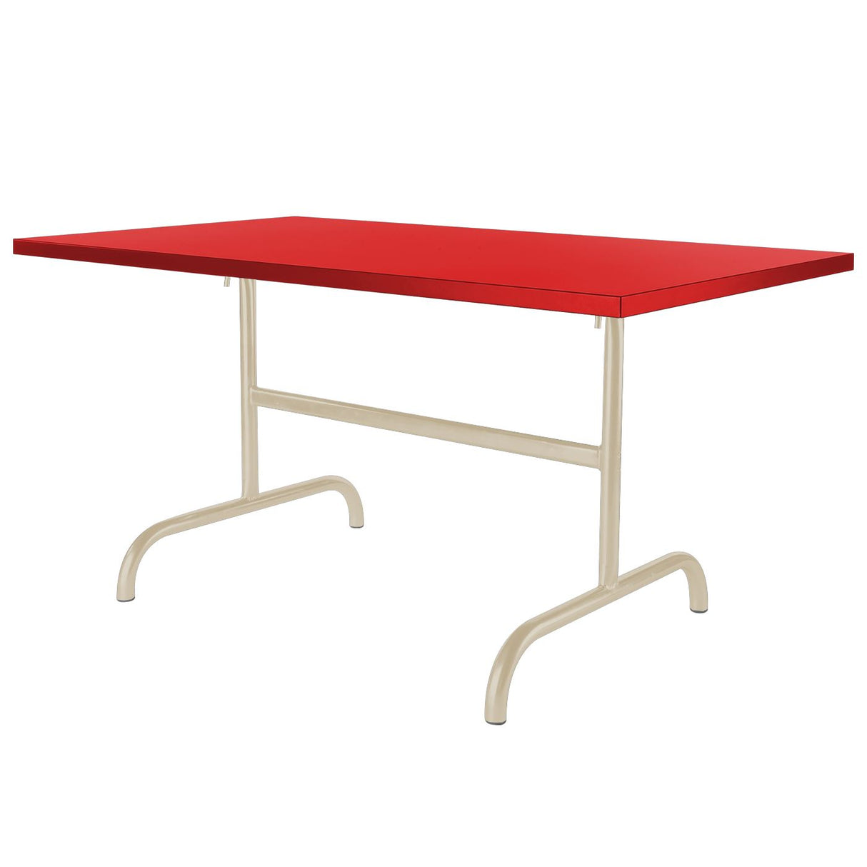 Schaffner Säntis Table repas rabattable 140x80cm Sable Pastel 15 Rouge 30
