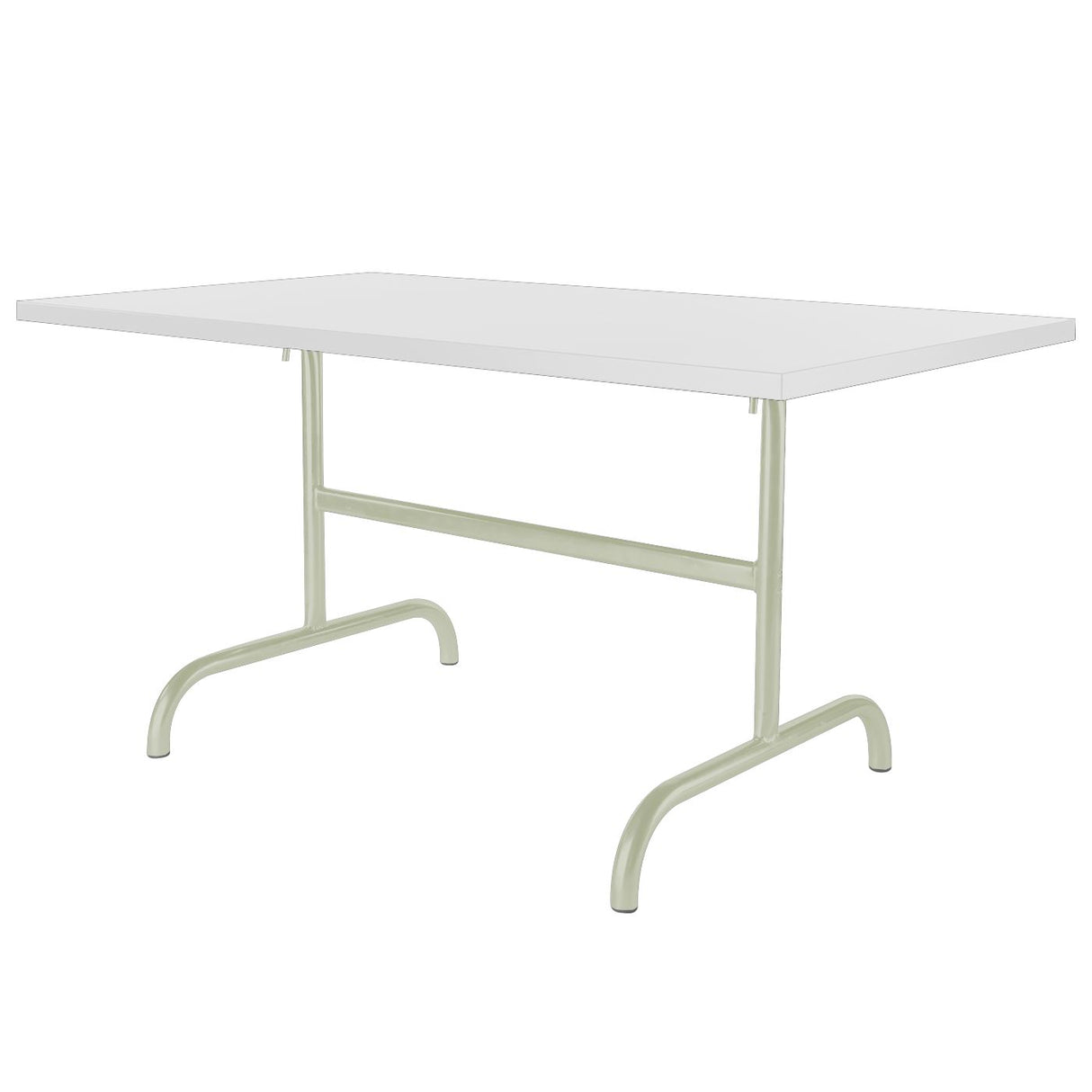 Schaffner Säntis Table repas rabattable 140x80cm Vert Pastel 64 Blanc 90