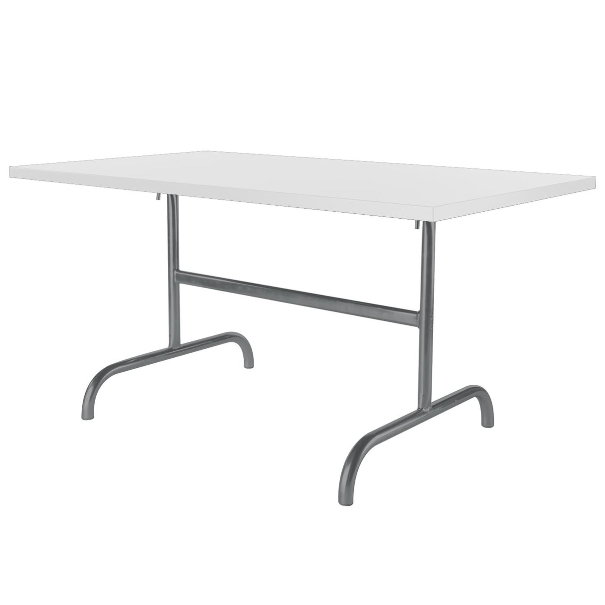 Schaffner Säntis Table repas rabattable 165x90cm Anthracite 77 Blanc 90