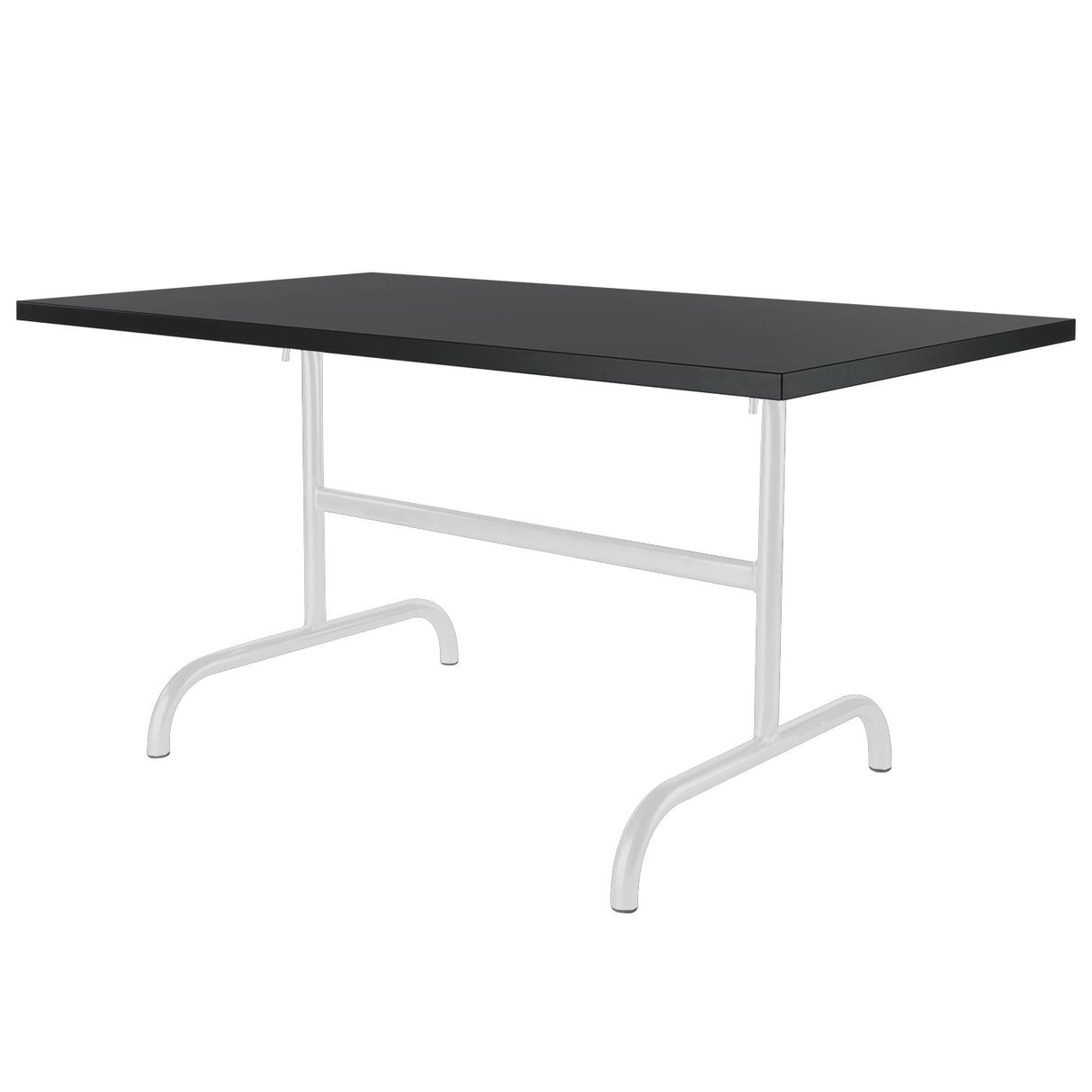 Schaffner Säntis Table repas rabattable 165x90cm Blanc 90 Anthracite 77