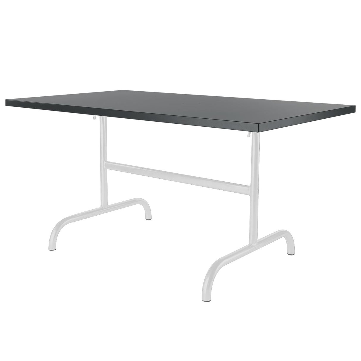 Schaffner Säntis Table repas rabattable 165x90cm Blanc 90 Graphite 73
