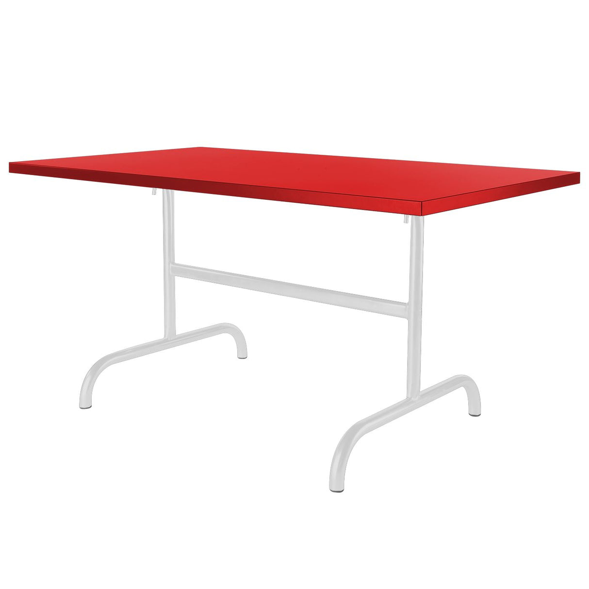 Schaffner Säntis Table repas rabattable 165x90cm Blanc 90 Rouge 30