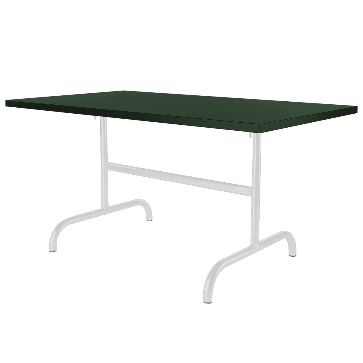 Schaffner Säntis Table repas rabattable 165x90cm Blanc 90 Vert Sapin 66