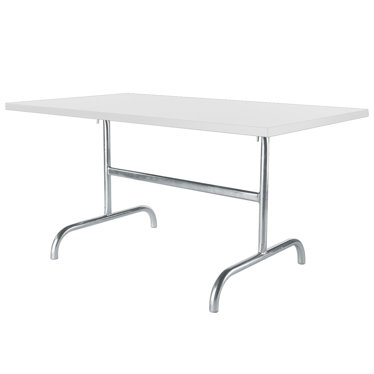 Schaffner Säntis Table repas rabattable 165x90cm Galvanisé à chaud 02 Blanc 90