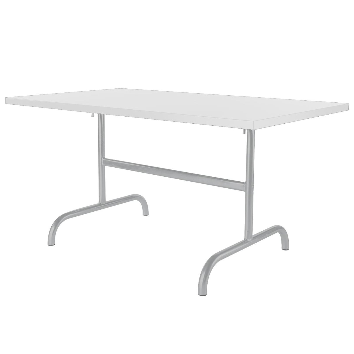 Schaffner Säntis Table repas rabattable 165x90cm Gris Argent 78 Blanc 90