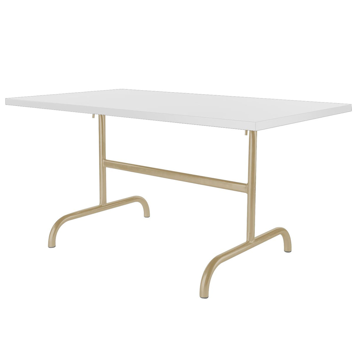 Schaffner Säntis Table repas rabattable 165x90cm Marron Pastel 83 Blanc 90