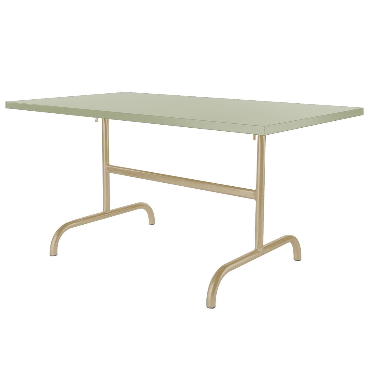 Schaffner Säntis Table repas rabattable 165x90cm Marron Pastel 83 Vert Pastel 64