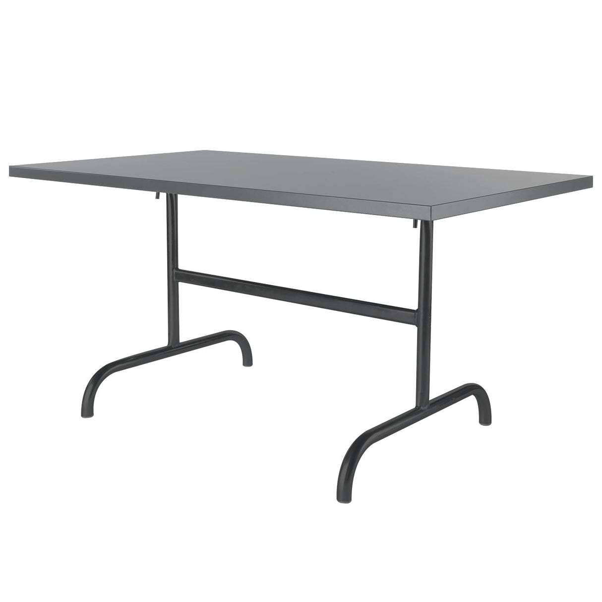 Schaffner Säntis Table repas rabattable 165x90cm Noir 91 Gris Argent 78