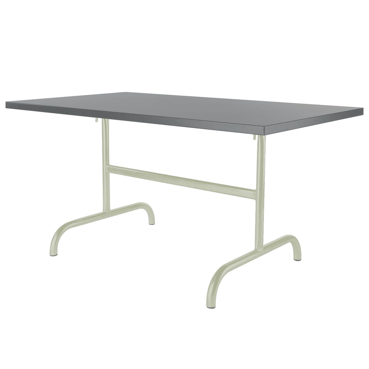 Schaffner Säntis Table repas rabattable 165x90cm Vert Pastel 64 Gris Argent 78