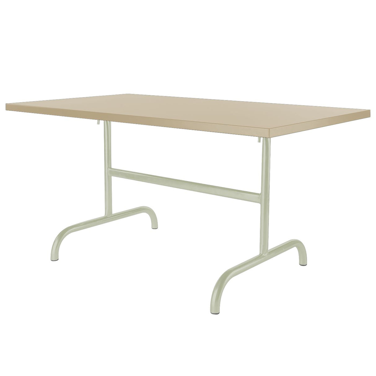 Schaffner Säntis Table repas rabattable 165x90cm Vert Pastel 64 Sable Pastel 15